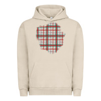 Pigment French Oak Christmas Tartan Patch Urban Hoodie - BundleAndBundleShop