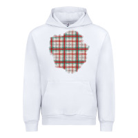 White Christmas Tartan Patch Urban Hoodie - BundleAndBundleShop