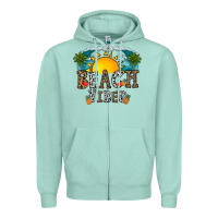 Seafoam beach vibes Zipper Hoodie - CowhideDigitalArt