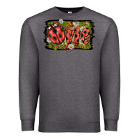 Charcoal Heather ladybug one background Premium Sweatshirt - BarkalooDesign
