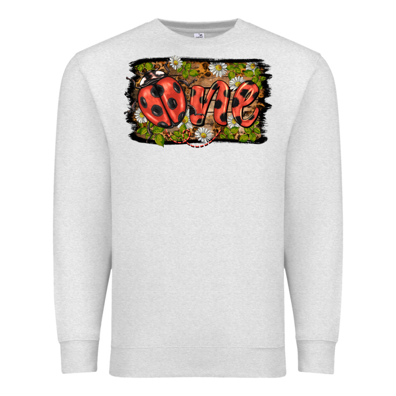Ladybug One Background Premium Sweatshirt by BarkalooDesign | Teevron