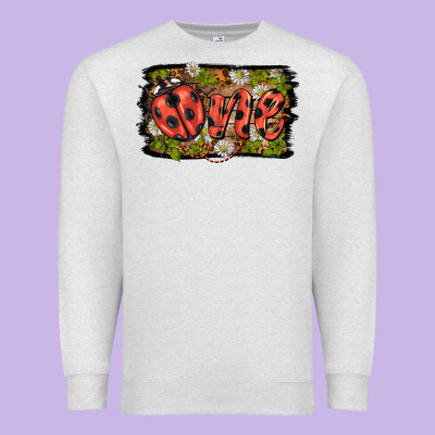 Ladybug One Background Premium Sweatshirt Designed By Barkaloodesign