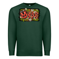 Sports Green ladybug one background Premium Sweatshirt - BarkalooDesign