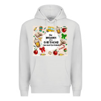 Dove Grey the influence of a good teacher can never be erase Premium Hoodie - MaliasSmallBusiness