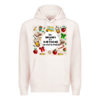 Pale Pink the influence of a good teacher can never be erase Premium Hoodie - MaliasSmallBusiness