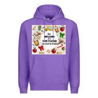 Purple the influence of a good teacher can never be erase Premium Hoodie - MaliasSmallBusiness