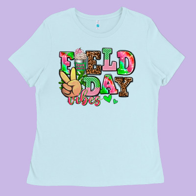 Field Day Vibes Ladies Tee Designed By Adodesignshop