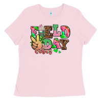 Bubblegum Pink field day vibes Ladies Tee - AdoDesignShop