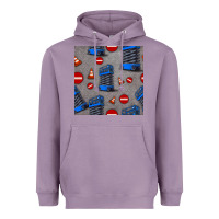 Lavender scissor lift seamless pattern Heavyweight Hoodie - BundleAndBundleShop
