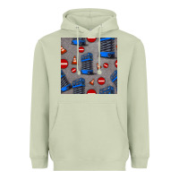 Matcha scissor lift seamless pattern Heavyweight Hoodie - BundleAndBundleShop