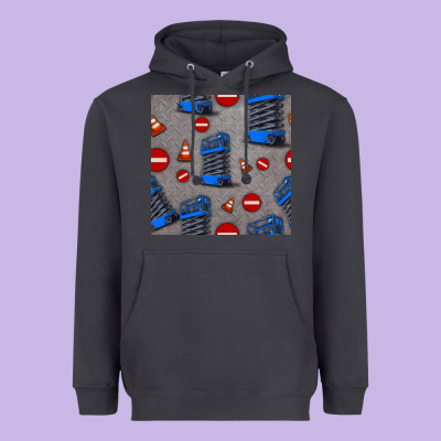 Scissor Lift Seamless Pattern Heavyweight Hoodie Designed By Bundleandbundleshop