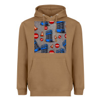 Toasted Coconut scissor lift seamless pattern Heavyweight Hoodie - BundleAndBundleShop