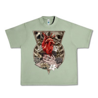 Oil Green Flower Skeleton Urban Heavy Tee - RanaPortraitStore