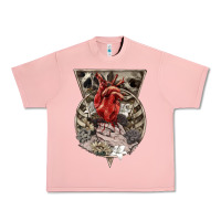 Salmon Flower Skeleton Urban Heavy Tee - RanaPortraitStore