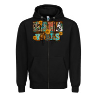 Black western mama vibes Zipper Hoodie - FaDigitalArtStudio
