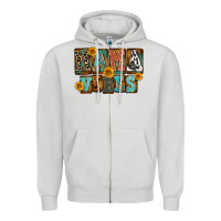 Dove Grey western mama vibes Zipper Hoodie - FaDigitalArtStudio