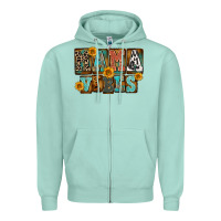 Seafoam western mama vibes Zipper Hoodie - FaDigitalArtStudio