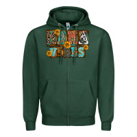 Sports Green western mama vibes Zipper Hoodie - FaDigitalArtStudio