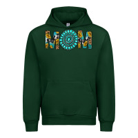 Forest Green Western Mom With Turquoise Gemstone Urban Hoodie - BundleAndBundleShop