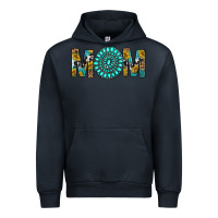 Navy Western Mom With Turquoise Gemstone Urban Hoodie - BundleAndBundleShop