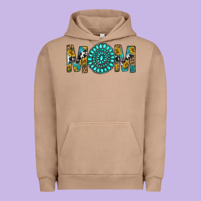 Western Mom With Turquoise Gemstone Urban Hoodie Designed By Bundleandbundleshop