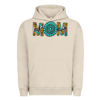Pigment French Oak Western Mom With Turquoise Gemstone Urban Hoodie - BundleAndBundleShop