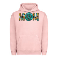 Pigment Salmon Western Mom With Turquoise Gemstone Urban Hoodie - BundleAndBundleShop