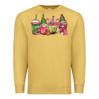 Antique Gold pink christmas gnomes coffee cups Premium Sweatshirt - Jasminsmagicworld