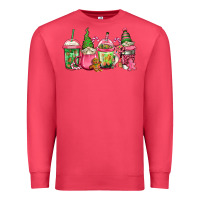 Cardinal pink christmas gnomes coffee cups Premium Sweatshirt - Jasminsmagicworld