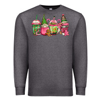 Charcoal Heather pink christmas gnomes coffee cups Premium Sweatshirt - Jasminsmagicworld