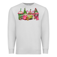 Dove Grey pink christmas gnomes coffee cups Premium Sweatshirt - Jasminsmagicworld