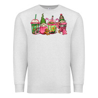 Oatmeal Heather pink christmas gnomes coffee cups Premium Sweatshirt - Jasminsmagicworld