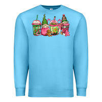 Ocean Blue pink christmas gnomes coffee cups Premium Sweatshirt - Jasminsmagicworld