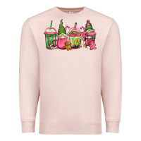 Pale Pink pink christmas gnomes coffee cups Premium Sweatshirt - Jasminsmagicworld