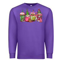 Purple pink christmas gnomes coffee cups Premium Sweatshirt - Jasminsmagicworld
