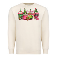 Sandshell pink christmas gnomes coffee cups Premium Sweatshirt - Jasminsmagicworld
