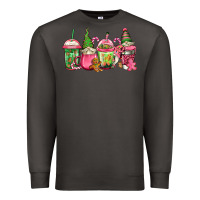 Smoke pink christmas gnomes coffee cups Premium Sweatshirt - Jasminsmagicworld