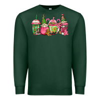 Pink Christmas Gnomes Coffee Cups Premium Sweatshirt | Teevron