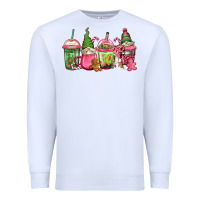 White pink christmas gnomes coffee cups Premium Sweatshirt - Jasminsmagicworld