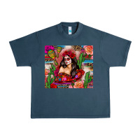 Midnight Navy mexico girl serape Urban Heavy Tee - Zillion Design Studio