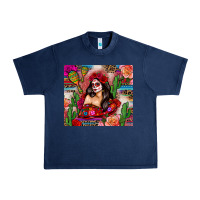 Navy mexico girl serape Urban Heavy Tee - Zillion Design Studio