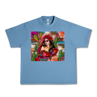Pebble Blue mexico girl serape Urban Heavy Tee - Zillion Design Studio
