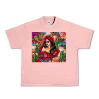 Salmon mexico girl serape Urban Heavy Tee - Zillion Design Studio