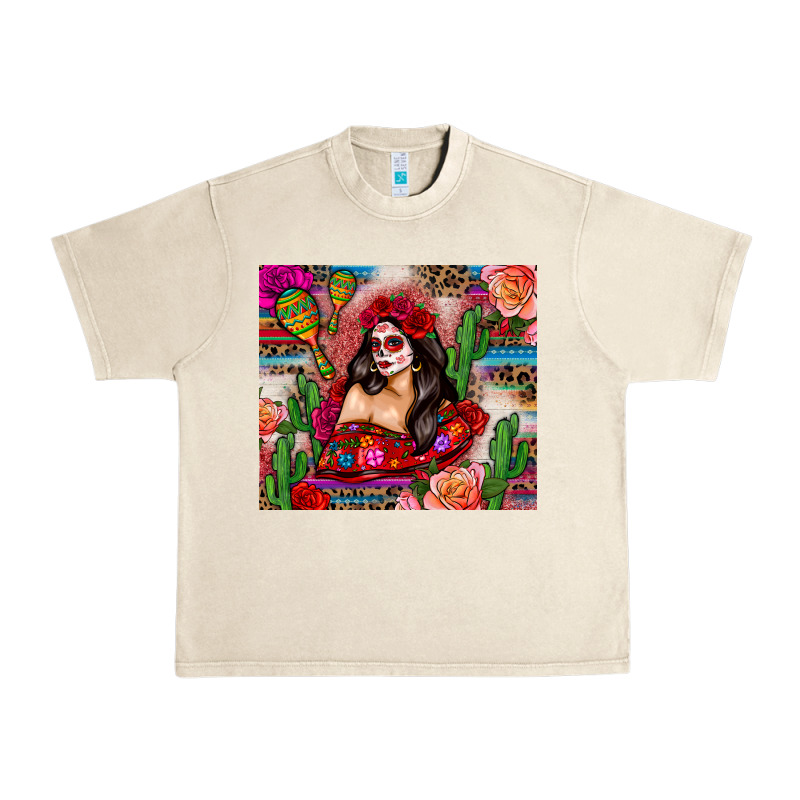 Mexico Girl Serape Urban Heavy Tee by Zillion Design Studio | Teevron