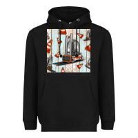 Black forklift seamless pattern Heavyweight Hoodie - BundleAndBundleShop