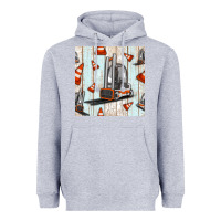 Heather Grey forklift seamless pattern Heavyweight Hoodie - BundleAndBundleShop