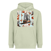 Matcha forklift seamless pattern Heavyweight Hoodie - BundleAndBundleShop