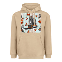 Mushroom forklift seamless pattern Heavyweight Hoodie - BundleAndBundleShop