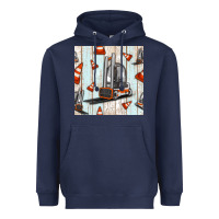 Navy forklift seamless pattern Heavyweight Hoodie - BundleAndBundleShop