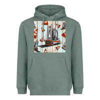 Sage forklift seamless pattern Heavyweight Hoodie - BundleAndBundleShop